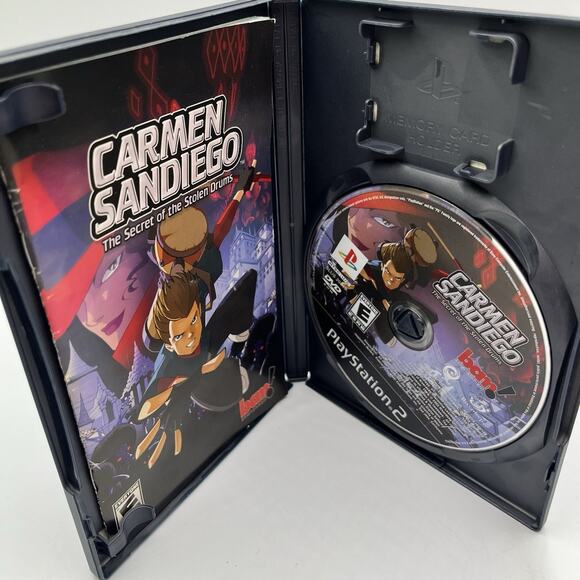 Carmen Sandiego The Secret of the Stolen Drums PS2 PlayStation 2 - Complete CIB - Picture 4 of 8